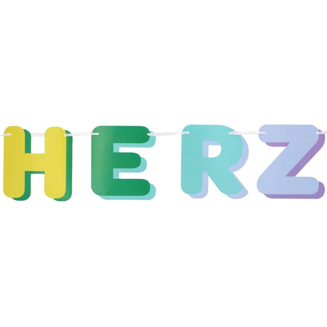 Gekleurde Letterslinger Herzlich Willkommen 2,6m van Folat koop je bij Partywinkel