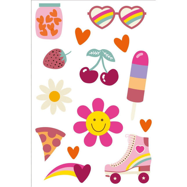 Gekleurde Nep Tattoos Meisjes van Folat koop je bij Partywinkel