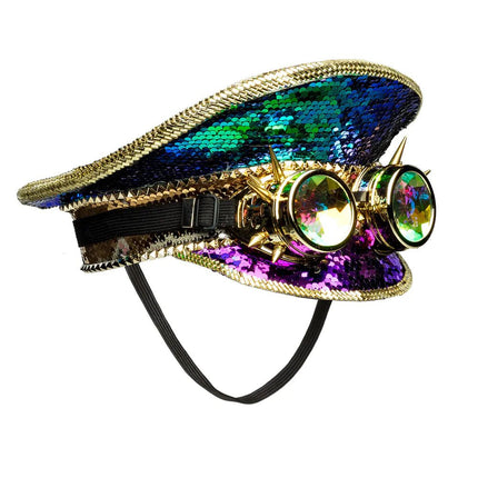 Gekleurde Pet Steampunk Bril van Boland koop je bij Partywinkel