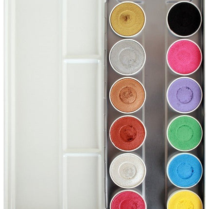 Gekleurde Schmink Palet 12 delig van Superstar koop je bij Partywinkel