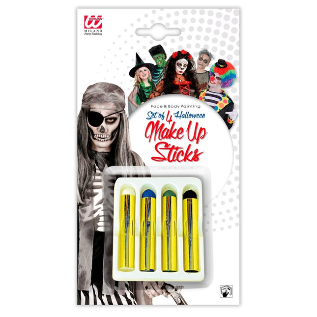 Gekleurde Schminkset 4 delig van Widmann koop je bij Partywinkel