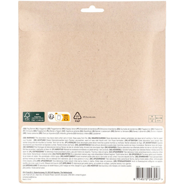 Gekleurde Slinger Pastel 6m van Folat koop je bij Partywinkel