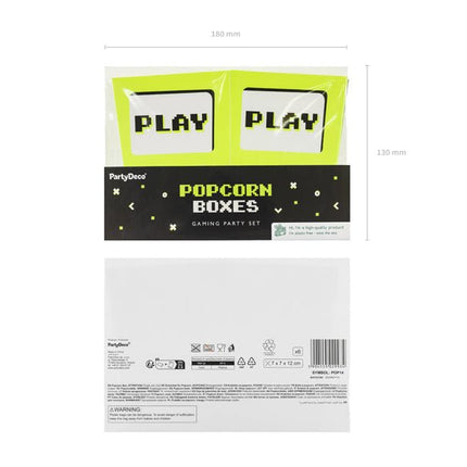 Gekleurde Snackbakje Gaming 6st van Partydeco koop je bij Partywinkel