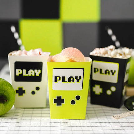 Gekleurde Snackbakje Gaming 6st van Partydeco koop je bij Partywinkel