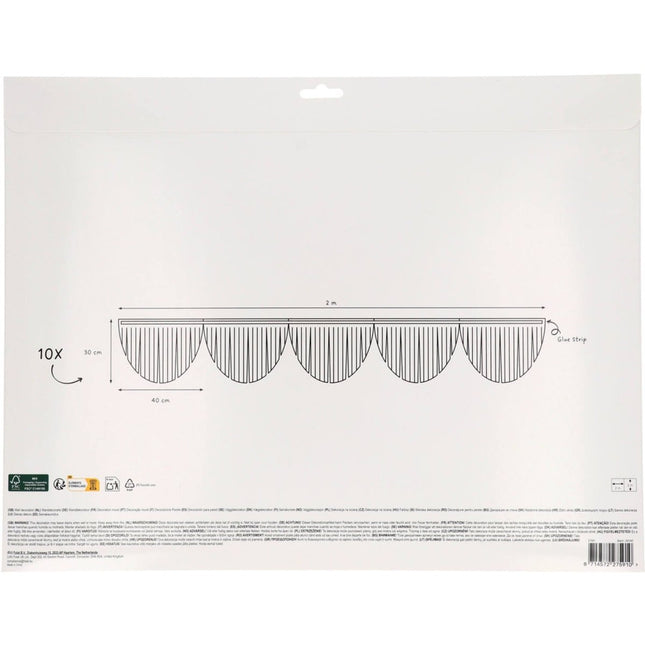 Gekleurde Wanddecoratie Pastel 2m van Folat koop je bij Partywinkel