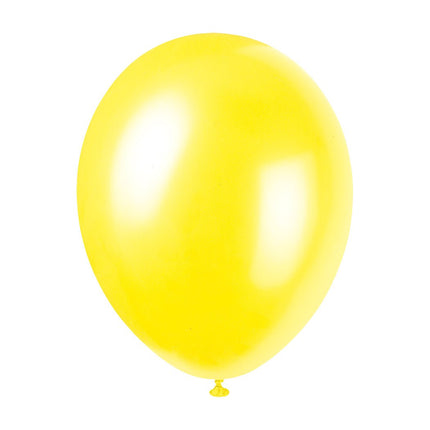 Gele Ballonnen Glans 30cm 10st van Unique koop je bij Partywinkel