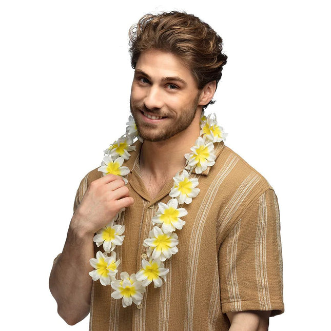 Gele Hawaii Krans Bloemen van Boland koop je bij Partywinkel