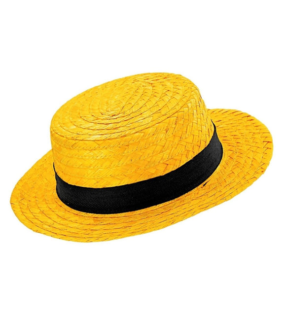 Gele Hoed Met Zwarte Band van Widmann koop je bij Partywinkel
