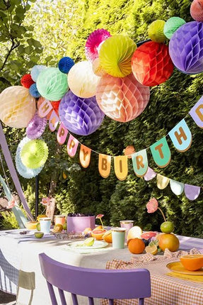 Gele Honeycomb 10cm van Partydeco koop je bij Partywinkel