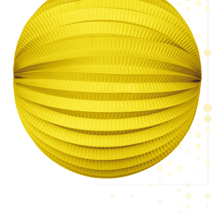 Gele Lampion 25cm van WeFiesta koop je bij Partywinkel