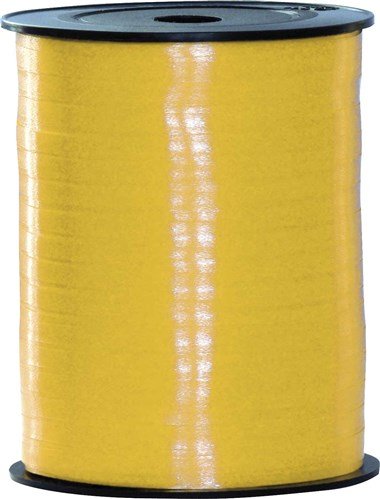 Gele Lint 5Mm 500m van Haza Witbaard koop je bij Partywinkel