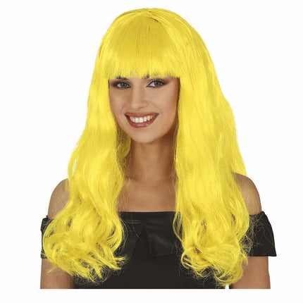 Gele Pruik Lang Haar van Fiestas Guirca koop je bij Partywinkel