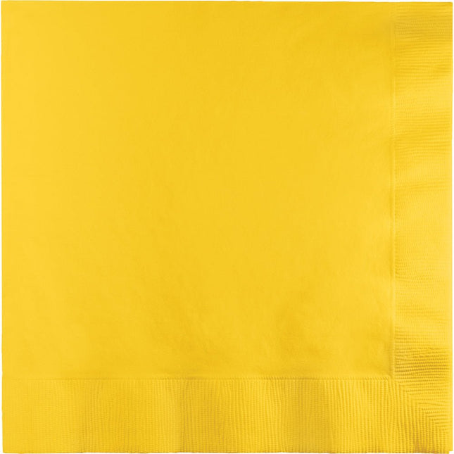 Gele Servetten 3 - Laags 33cm 50st van Creative Converting koop je bij Partywinkel