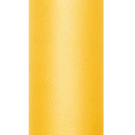 Gele Tule Rol 15cm 9m van Partydeco koop je bij Partywinkel