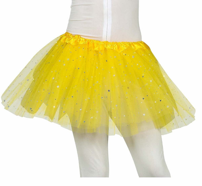Gele Tutu Sterren 30cm van Fiestas Guirca koop je bij Partywinkel