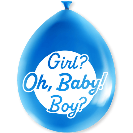 Gender Reveal Ballonnen 30cm 8st van Paper Dreams koop je bij Partywinkel