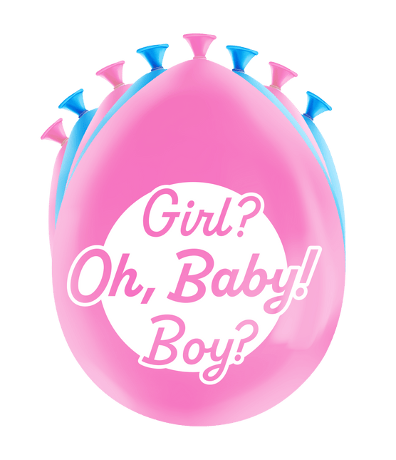 Gender Reveal Ballonnen 30cm 8st van Paper Dreams koop je bij Partywinkel
