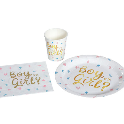 Gender Reveal Bekers 200ml 6st van Fiestas Guirca koop je bij Partywinkel