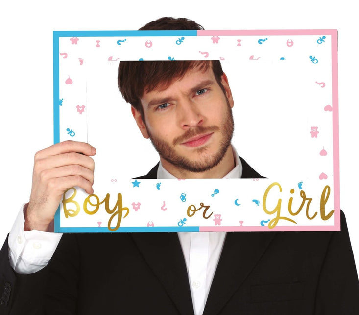 Gender Reveal Foto Frame van Fiestas Guirca koop je bij Partywinkel