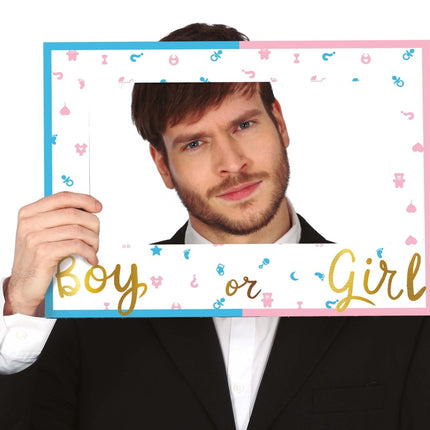 Gender Reveal Foto Frame van Fiestas Guirca koop je bij Partywinkel