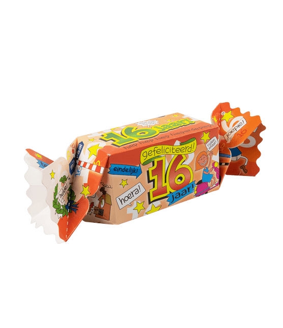 Geschenkdoosje 16 Jaar 26cm van Paper Dreams koop je bij Partywinkel