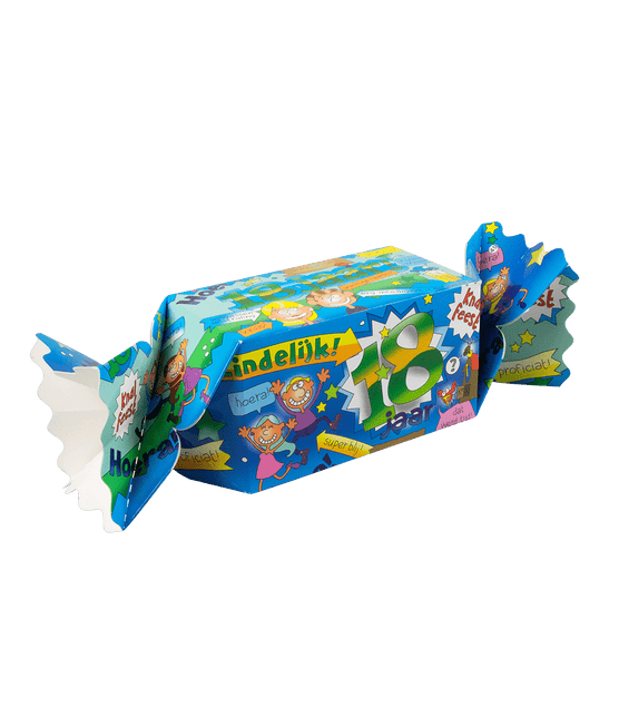 Geschenkdoosje 18 Jaar 26cm van Paper Dreams koop je bij Partywinkel