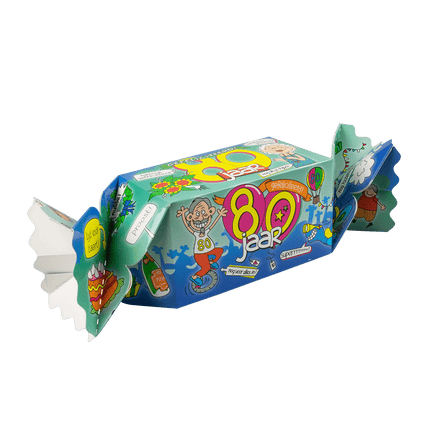 Geschenkdoosje 80 Jaar 26cm van Paper Dreams koop je bij Partywinkel