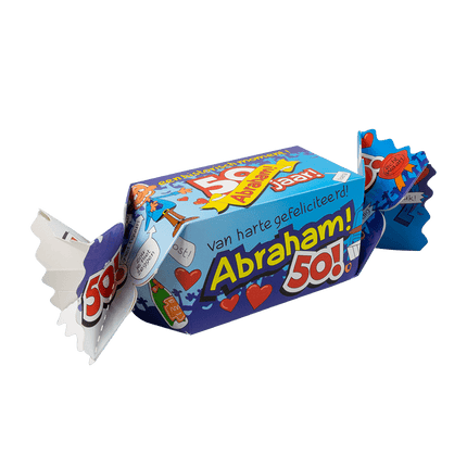 Geschenkdoosje Abraham 50 Jaar 26cm van Paper Dreams koop je bij Partywinkel