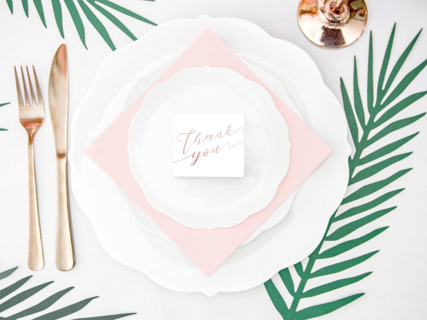 Geschenkdoosjes Thank You Rose Goud 6cm 10st van Partydeco koop je bij Partywinkel