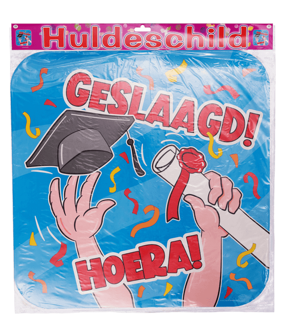 Geslaagd Deurbord Cartoon 50cm van Paper Dreams koop je bij Partywinkel