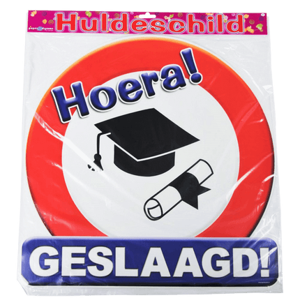 Geslaagd Deurbord Verkeersbord 50cm van Paper Dreams koop je bij Partywinkel