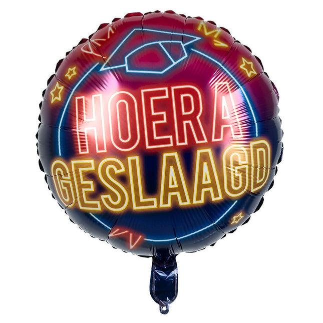 Geslaagd Helium Ballon Dubbelzijdig Leeg 45cm van Boland koop je bij Partywinkel