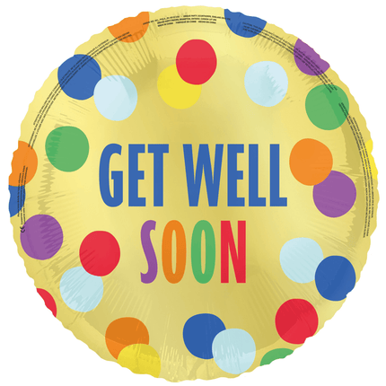 Get Well Soon Helium Ballon Gekleurd 45cm van Unique koop je bij Partywinkel
