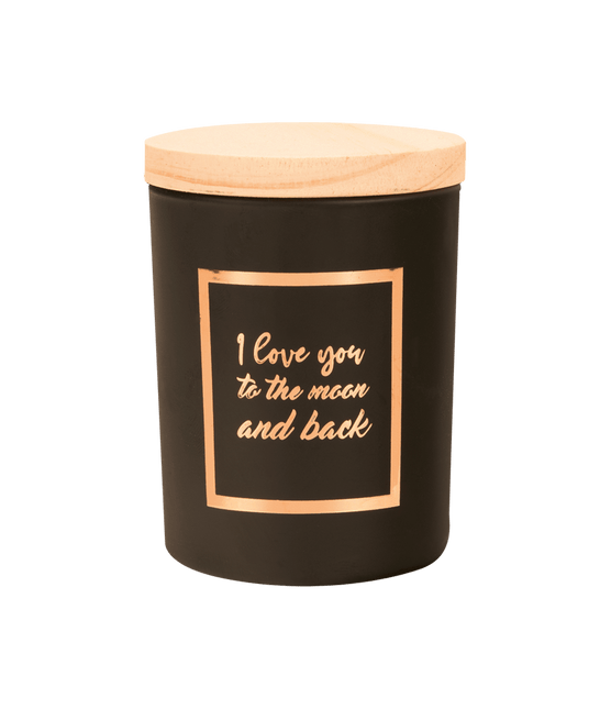 Geurkaars I Love You Zwart 8cm van Paper Dreams koop je bij Partywinkel