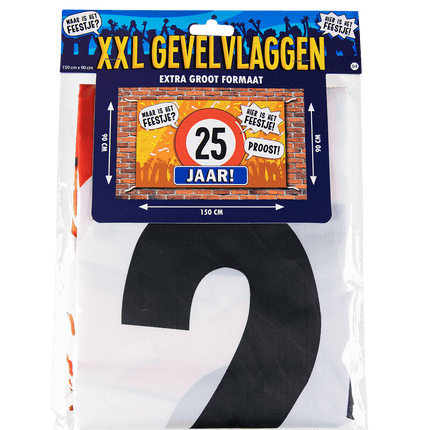 Gevelvlag 25 Jaar 1,5m van Paper Dreams koop je bij Partywinkel
