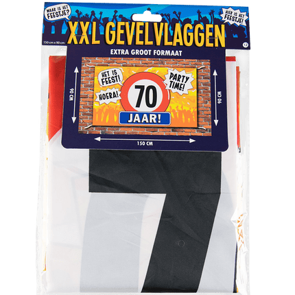 Gevelvlag 70 Jaar 1,5m van Paper Dreams koop je bij Partywinkel