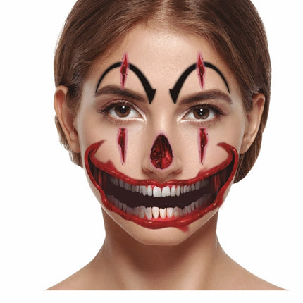 Gezicht Stickers Clown 30x14 cm van Fiestas Guirca koop je bij Partywinkel