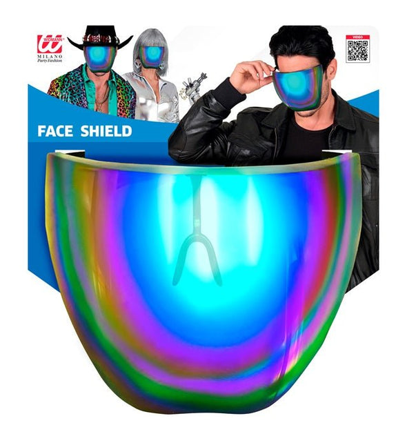Gezichtsscherm Spiegellens Blauw/Paars van Widmann koop je bij Partywinkel