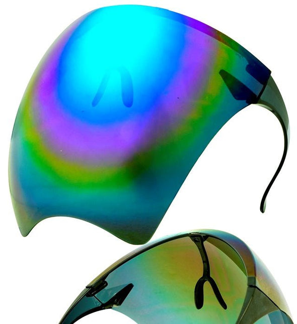 Gezichtsscherm Spiegellens Blauw/Paars van Widmann koop je bij Partywinkel