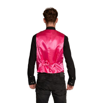 Gilet + Strik Roze van Partychimp koop je bij Partywinkel