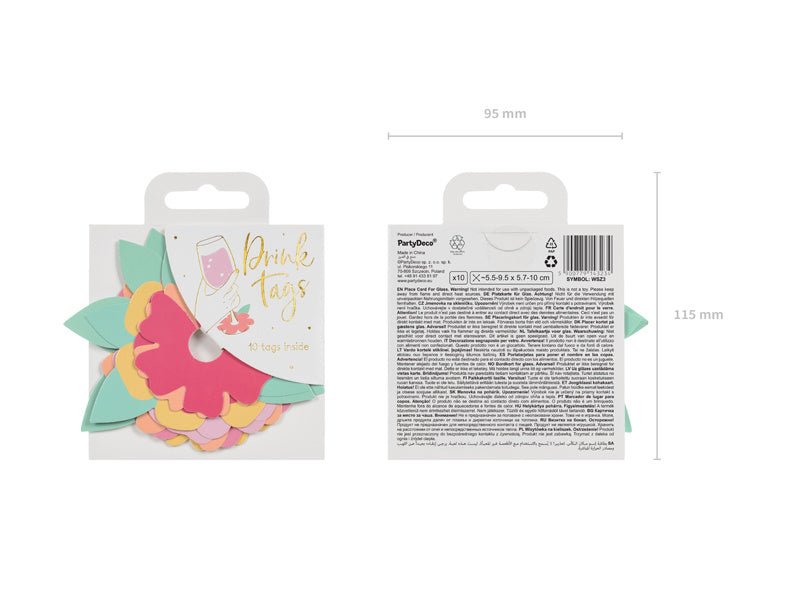 Glasdecoratie Bloemen 10cm 10st van Partydeco koop je bij Partywinkel