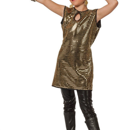 Glitter Jurkje Goud Meisje van Wilbers & Wilbers koop je bij Partywinkel