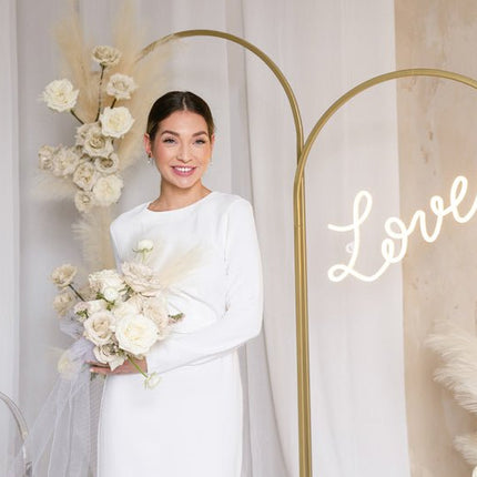 Gouden Backdrop Frame Ovaal 2m van Partydeco koop je bij Partywinkel