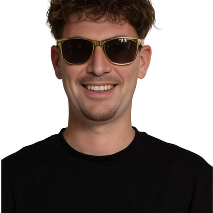 Gouden Bril Metalic van Partychimp koop je bij Partywinkel