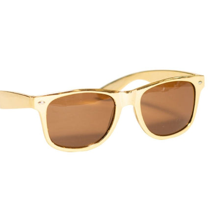 Gouden Bril Metalic van Partychimp koop je bij Partywinkel