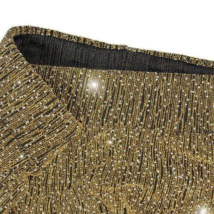 Gouden Broek Dames Flared Glitter van Wilbers & Wilbers koop je bij Partywinkel