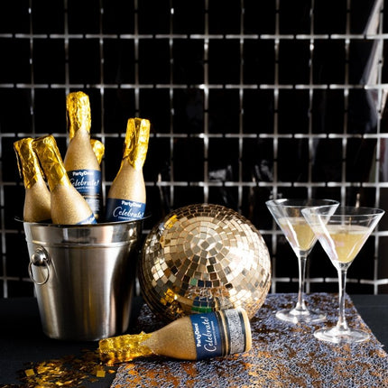 Gouden Confetti Kanon Champagne 20,5cm van Partydeco koop je bij Partywinkel