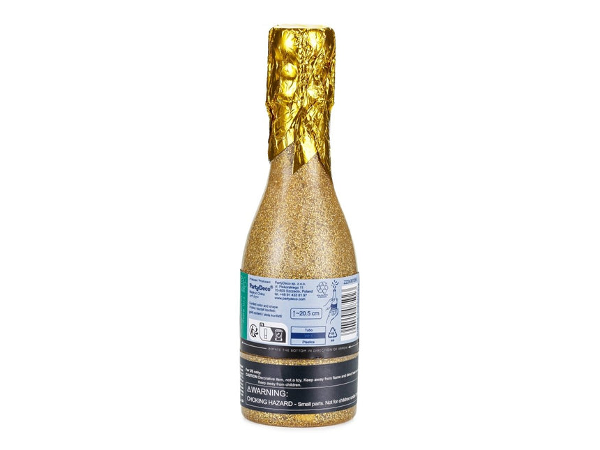 Gouden Confetti Kanon Champagne 20,5cm van Partydeco koop je bij Partywinkel
