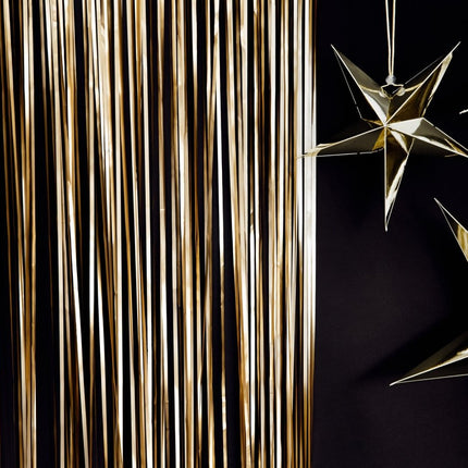 Gouden Deurgordijn 2,5m van Partydeco koop je bij Partywinkel