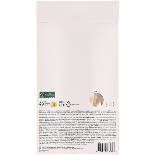 Gouden Deurgordijn Mat 2m van Folat koop je bij Partywinkel